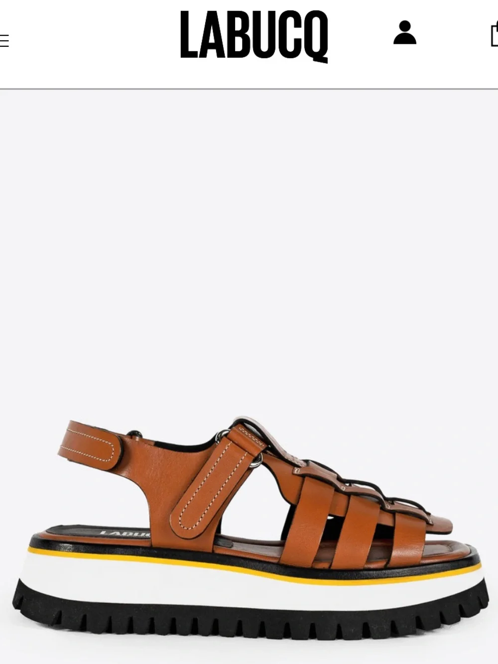 Labucq | Boomer Sandal in Tan Leather 36